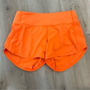 Lululemon Women’s  Orange Athletic Shorts. Size 6
